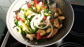 Salteados de verduras con pollo 🐔 😋 Riquichima y fácil de preparar [upl. by Smoht]