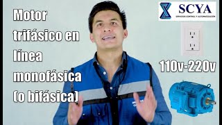 Como conectar un motor Trifásico a linea Monofasica o Bifásica 110v  220v [upl. by Ille]