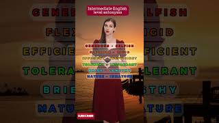 Intermediate Englishlevel antonyms learningenglish [upl. by Anitahs500]