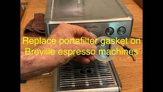 Replace the Portafilter Gasket on Breville Espresso Machine [upl. by Oremoh108]