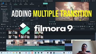 Adding Multiple Transition Effect Between Clips Using Filmora9 [upl. by Aratak]