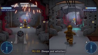 LEGO Star Wars The Skywalker Saga 2022 SplitScreen Xbox Series X How to play [upl. by Terrej228]