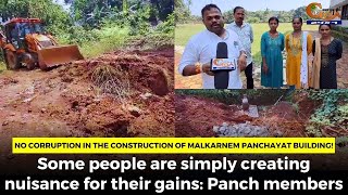 No corruption in the construction of Malkarnem panchayat building [upl. by Niuqaoj]