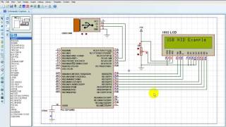 PIC18F4550 USB HID Example Proteus Simulation [upl. by Eirruc]