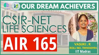 How VasukiR Achieved Rank 165 in CSIR NET Life Sciences With Our Expertise csirnet rank [upl. by Eniawed]