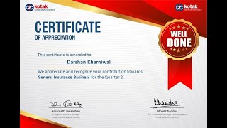 Kotak Mahindra Bank Csp BC Certificate [upl. by Nani314]