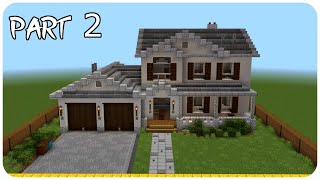 How to build a suburban house in minecraft with interior part22 Minecraft suburban house tutorial [upl. by Blasius]