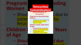 Tetracyclines Contraindications [upl. by Ackerley]