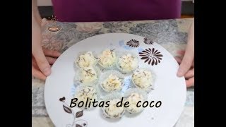 Bolitas de coco y leche condensada  MenuInventamos [upl. by Durrett]