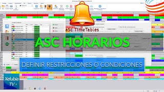 ASC HORARIOS  DEFINIR RESTRICCIONES O CONDICIONES [upl. by Ligetti]