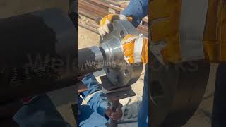 4” joint fit up pipe to flange fabrication youtubeshorts [upl. by Jennette]