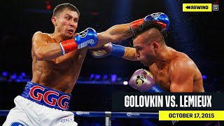 FULL FIGHT  Gennadiy quotGGGquot Golovkin vs David Lemieux DAZN REWIND [upl. by Niggem]