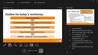 UTK 2024 Coaches Workshop Div B amp C Optics [upl. by Publus772]