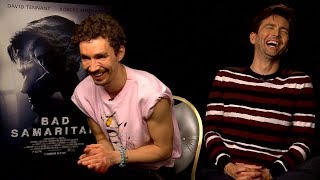 David Tennant amp Robert Sheehan Talk BAD SAMARITAN quotHe is a Monsterquot [upl. by Pohsib162]