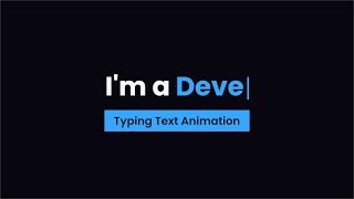 Typing Text Animation  HTML amp CSS [upl. by Hertberg]