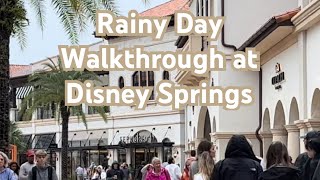 Disney Springs🌧️ Fun Rainy Day walkthrough ☔️POV Walt Disney World Florida October 2024 disney [upl. by Lomax]