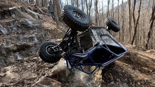 UTV Rolls of Cliff Attempting Gnarliest Trail at Windrock Park [upl. by Schlicher739]