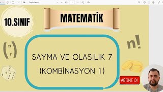 10Sınıf Matematik  Sayma ve Olasılık 7 Kombinasyon 1 [upl. by Hands11]