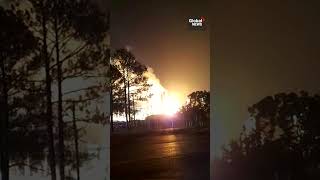 Fire triggers string of explosions at Louisiana Dow Chemical plant [upl. by Kristoforo]