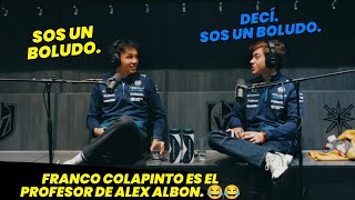 Franco Colapinto Enseñando a Alex Albon a Decir quotSos Un Boludoquot Subtitulado F1 radio [upl. by Cchaddie]