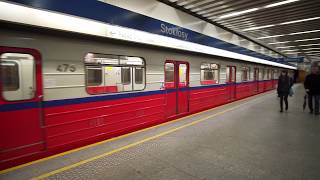 Poland Warsaw metro trains at Stokłosy station [upl. by Eednahs]