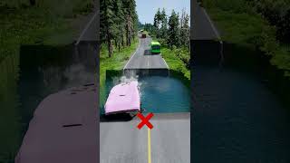 Bus vs huge water pit 30  carsvsrpothole beamngpotholes massivepotholes deepwaterbeamngdrive [upl. by Siroved]