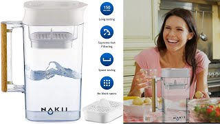 Nakii Water Filter Pitcher Long Lasting 150 GallonsSupreme Fast Filtration ampPurification Technology [upl. by Angelo]