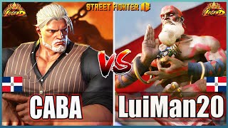 Street Fighter 6 🔥 CABA GUILE Vs LuiMan20 DHALSIM 🔥Best Room Match🔥FightingGameWorldX [upl. by Quartana]