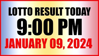 Lotto Result Today 9pm Draw January 9 2024 Swertres Ez2 Pcso [upl. by Norag371]