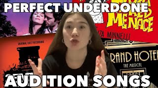 PERFECT UNDERDONE AUDITION SONGS [upl. by Adlei]