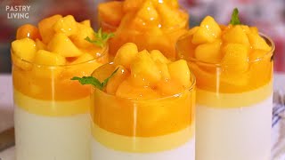 Mango Panna Cotta Recipe  How To Make Panna Cotta [upl. by Schoening298]