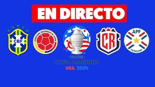 🔴BRASIL vs COLOMBIA  COSTA RICA vs PARAGUAY · COPA AMÉRICA EN DIRECTO · ESPAÑOL REACCIONA EN VIVO [upl. by Windham989]