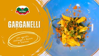 Garganelli con agretti bottarga e buccia di limone [upl. by Bela]