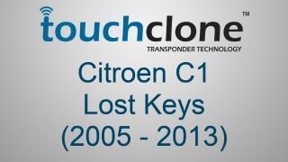 Creating Keys for a Citroen C1 2005  2013 using Touchclone Lost Keys [upl. by Ephraim]