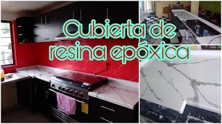 Fabricación de cubierta para cocina con resina epóxica 😎👍🏻 [upl. by Rriocard]