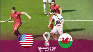 Estados Unidos vs Gales  Mundial Qatar 2022 Highlights [upl. by Ahsekat]