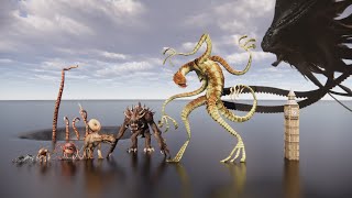 Star Wars monsters size comparison  3D animation [upl. by Eneloc]