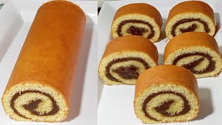 Swiss Roll Cake Basic Vanilla Swiss Roll Cake Moist Swiss Roll Cake Literally melts in your mouth [upl. by Aletta]