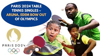 Aruna Edem Omotayo Make Early Exit In The 2024 Olympics Table Tennis Singles Event2024olympics [upl. by Brigida51]