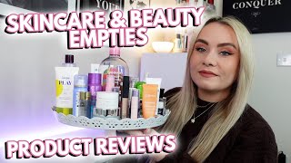 SKINCARE amp BEAUTY EMPTIES  WHAT IVE USED UP THIS MONTH  BEAUTY PRODUCT REVIEWS ✨ MISS BOUX [upl. by Aicram]