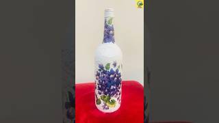 Eggshell Decoupage on Glass Bottle  Bottle Art  Ka3ca  shorts [upl. by Snapp]