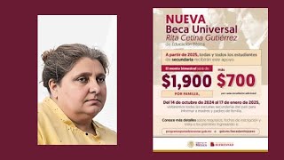 Cómo inscribirse en la Nueva Beca Universal Rita Cetina Gutiérrez Nivel Basico 2024  2025 [upl. by Northrup768]