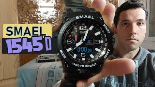 Reloj SMAEL 1545D 🔶  Configurar hora alarma en español [upl. by Retrac]