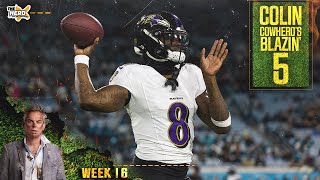 Blazin 5 Ravens cover vs 49ers Cowboys upset Dolphins in Colins Week 16 picks  NFL  THE HERD [upl. by Ahtiek139]