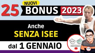 25 NUOVI BONUS IN ARRIVO ➡ dal 1 GENNAIO 2023 💰 TUTTI gli AIUTI DEL NUOVO ANNO anche SENZA ISEE [upl. by Carney727]