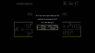 Formula para la curvatura  Matemáticas fácil explicación rápida matematicabasica matematicas [upl. by Dnalra]