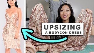 How I Upsized A Bodycon Dress  Coolirpa [upl. by Erialcyram]