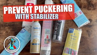 Tips to Prevent Puckering on Embroidery Using Stabilizer [upl. by Kealey737]