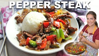 Pepper Steak  15 Minute Recipe  Better Than Takeout [upl. by Yrhcaz202]