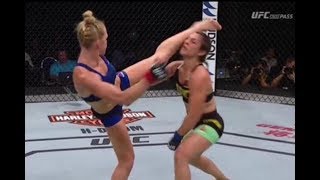 Holly Holm TKOs Correia with a Question mark kick [upl. by Joon365]